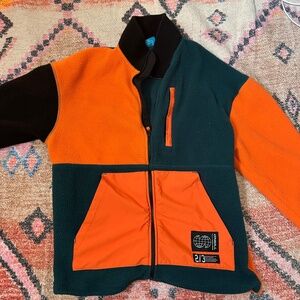 O’Neill Colourblocked Orange and Green Fleece